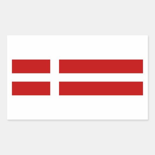 Sticker Rectangulaire Drapeau danois (Devant)
