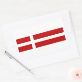 Sticker Rectangulaire Drapeau danois (Enveloppe)