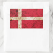 Sticker Rectangulaire Drapeau danois robuste (Sac)