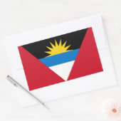 Sticker Rectangulaire Drapeau d'Antigua-et-Barbuda (Enveloppe)