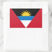 Sticker Rectangulaire Drapeau d'Antigua-et-Barbuda (Antiguais/Barbudan) (Sac)