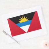Sticker Rectangulaire Drapeau d'Antigua-et-Barbuda (Antiguais/Barbudan) (Enveloppe)
