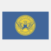 Sticker Rectangulaire Drapeau d'Atlanta, Géorgie (Devant)