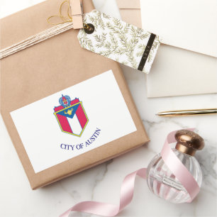 Sticker Rectangulaire Drapeau d'Austin (Texas)