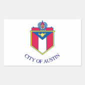 Sticker Rectangulaire Drapeau d'Austin, Texas (Devant)