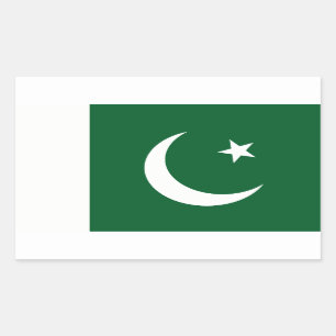 Sticker Rectangulaire Drapeau d'autocollant de décalque du Pakistan