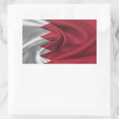 Sticker Rectangulaire Drapeau de Bahreïn (Sac)