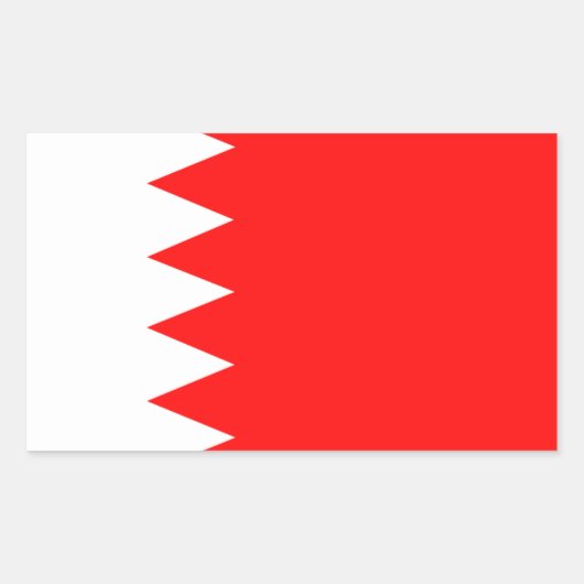 Sticker Rectangulaire Drapeau de Bahreïn QUATRE (Devant)