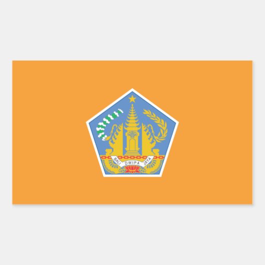Sticker Rectangulaire Drapeau de Bali, Indonésie (Devant)