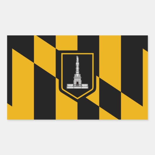 Sticker Rectangulaire Drapeau de Baltimore (Devant)