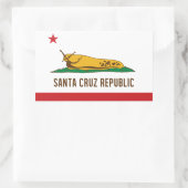 Sticker Rectangulaire Drapeau de banane de la République de père Noël Cr (Sac)