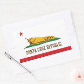 Sticker Rectangulaire Drapeau de banane de la République de père Noël Cr (Enveloppe)