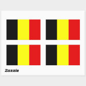 Sticker Rectangulaire Drapeau de Belgique (Feuille)