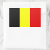 Sticker Rectangulaire Drapeau de Belgique (Sac)