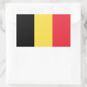 Sticker Rectangulaire Drapeau de Belgique (Sac)