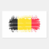 Sticker Rectangulaire Drapeau de Belgique (Devant)