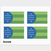 Sticker Rectangulaire Drapeau de Bellingham, Washington (Feuille)