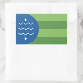 Sticker Rectangulaire Drapeau de Bellingham, Washington (Sac)