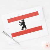 Sticker Rectangulaire Drapeau de Berlin (Enveloppe)