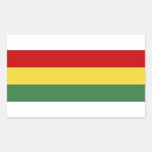 Sticker Rectangulaire Drapeau de Bolivie
