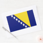 Sticker Rectangulaire Drapeau de Bosnie-Herzégovine (Enveloppe)