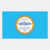 Sticker Rectangulaire Drapeau de Boston City (Massachusetts) (Devant)