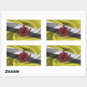 Sticker Rectangulaire Drapeau de Brunei (Feuille)