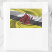 Sticker Rectangulaire Drapeau de Brunei (Sac)