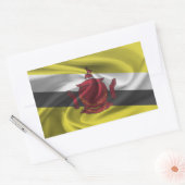 Sticker Rectangulaire Drapeau de Brunei (Enveloppe)