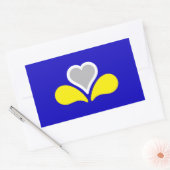 Sticker Rectangulaire Drapeau de Bruxelles, Belgique (Enveloppe)