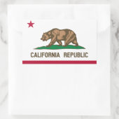 Sticker Rectangulaire Drapeau de Californie (Sac)