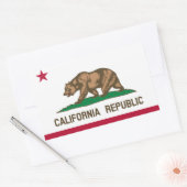 Sticker Rectangulaire Drapeau de Californie (Enveloppe)
