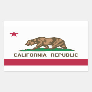 Sticker Rectangulaire Drapeau de Californie