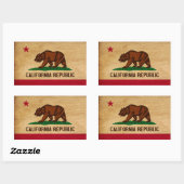 Sticker Rectangulaire Drapeau de Californie (Feuille)