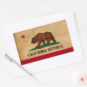 Sticker Rectangulaire Drapeau de Californie (Enveloppe)