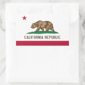 Sticker Rectangulaire Drapeau de Californie (Sac)