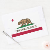Sticker Rectangulaire Drapeau de Californie (Enveloppe)