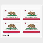 Sticker Rectangulaire Drapeau de Californie (Feuille)