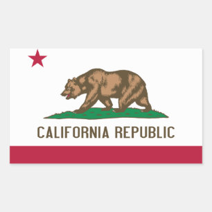 Sticker Rectangulaire Drapeau de Californie