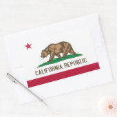 Sticker Rectangulaire Drapeau de Californie (Enveloppe)