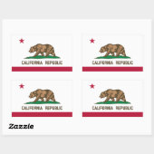 Sticker Rectangulaire Drapeau de Californie (Feuille)