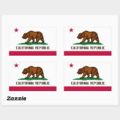 Sticker Rectangulaire Drapeau de Californie (Feuille)