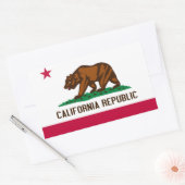 Sticker Rectangulaire Drapeau de Californie (Enveloppe)