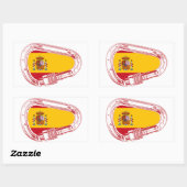 Sticker Rectangulaire Drapeau de carabinier espagnol (Feuille)