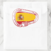 Sticker Rectangulaire Drapeau de carabinier espagnol (Sac)