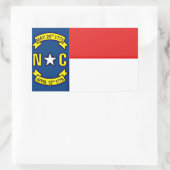 Sticker Rectangulaire Drapeau de Caroline du Nord (Sac)