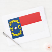 Sticker Rectangulaire Drapeau de Caroline du Nord (Enveloppe)