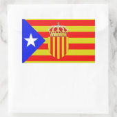 Sticker Rectangulaire Drapeau de Catalogne (Sac)