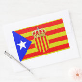 Sticker Rectangulaire Drapeau de Catalogne (Enveloppe)