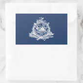 Sticker Rectangulaire Drapeau de Charleston, Caroline du Sud Sti rectang (Sac)